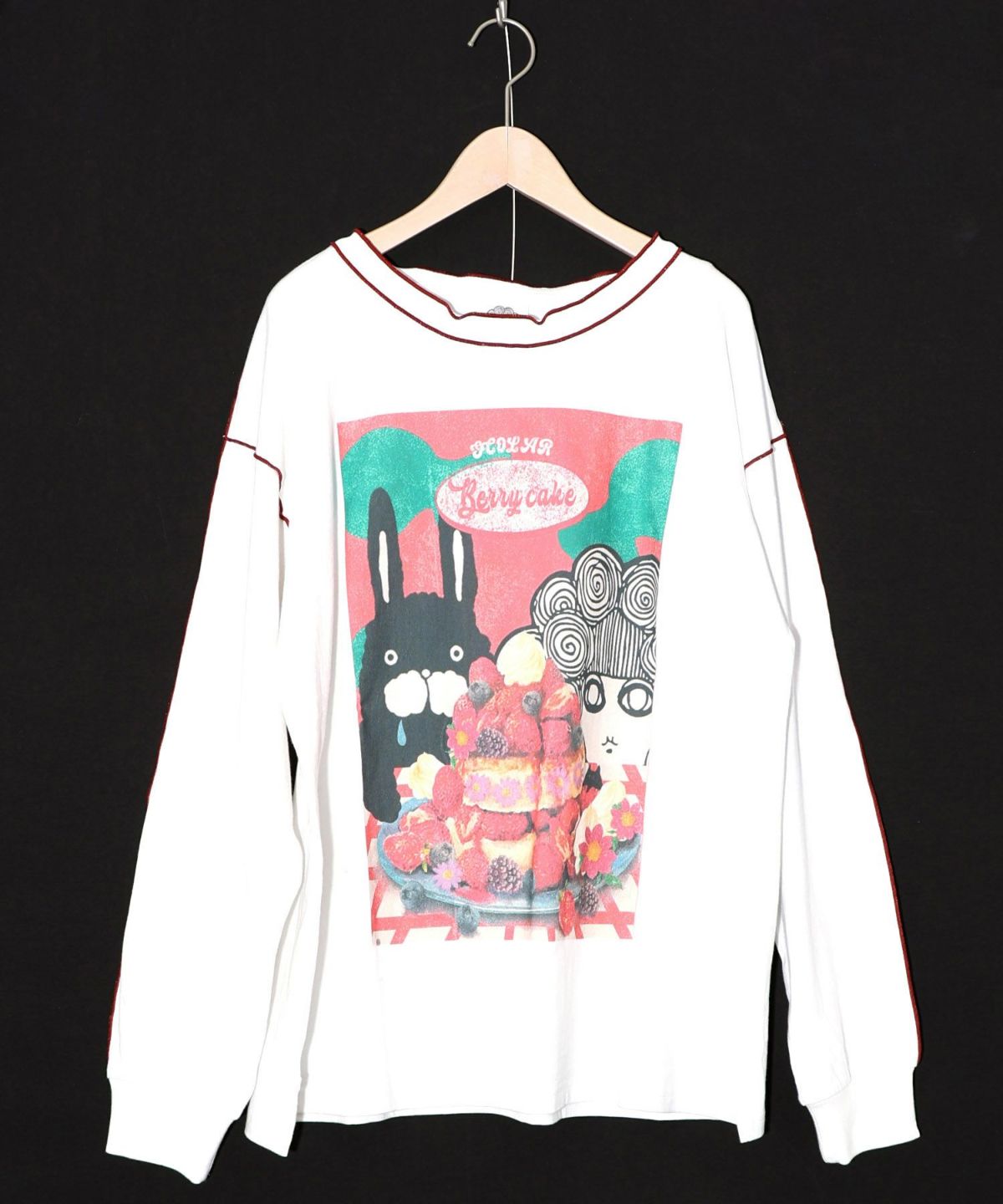 ベリーパンケーキ柄メロー加工プルオーバー-8