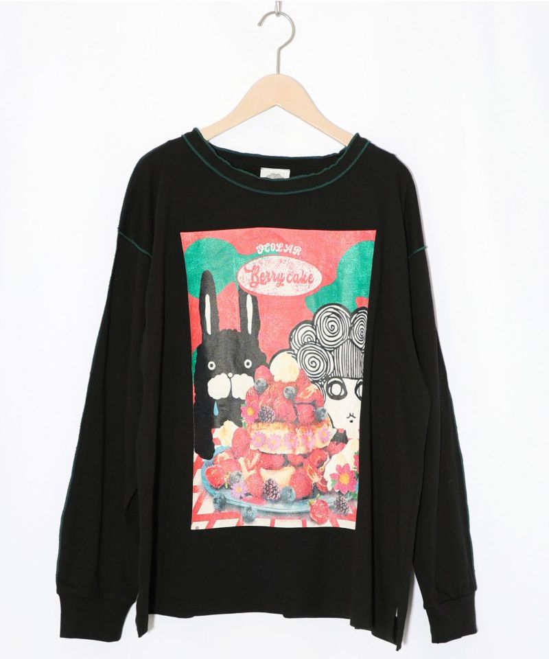 ベリーパンケーキ柄メロー加工プルオーバー-10