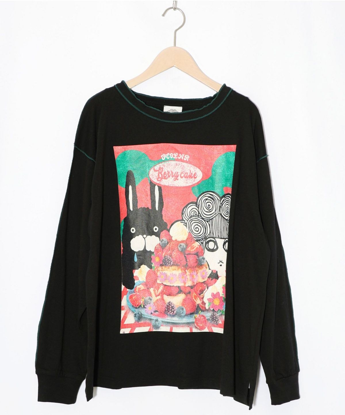ベリーパンケーキ柄メロー加工プルオーバー-10