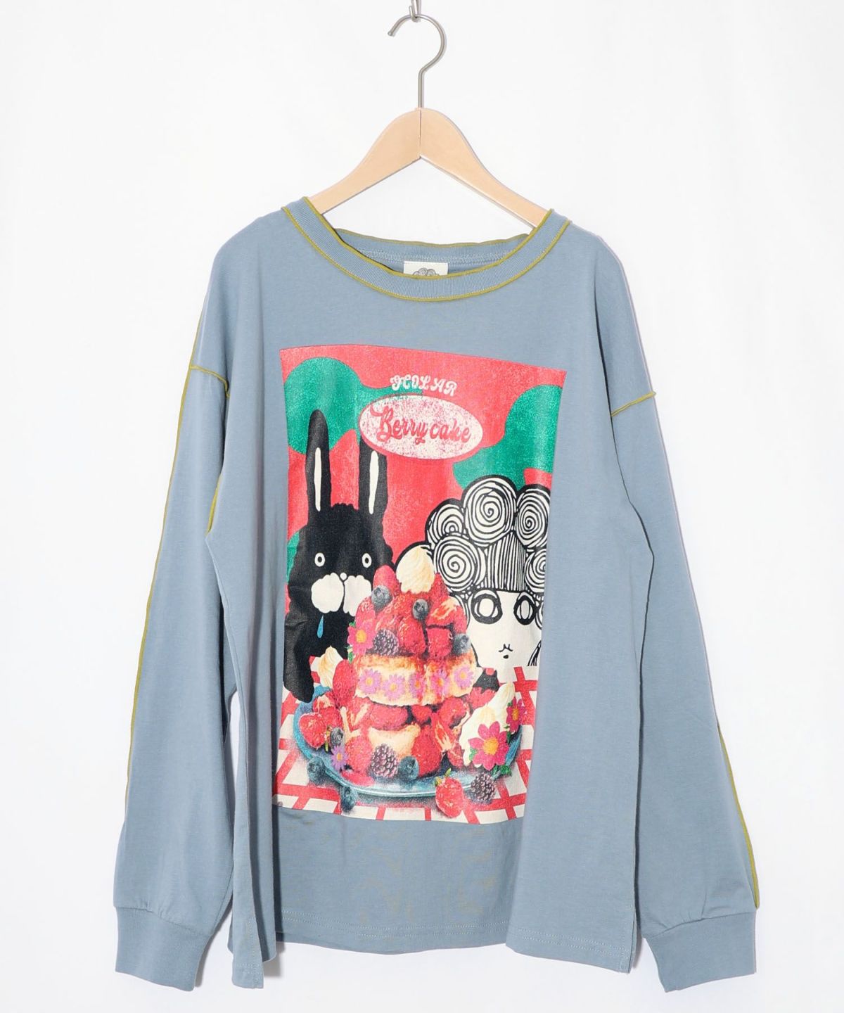 ベリーパンケーキ柄メロー加工プルオーバー-12