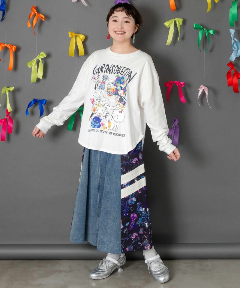 スカラーわんちゃんコレクション柄ロンT-2