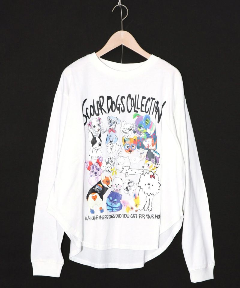 スカラーわんちゃんコレクション柄ロンT-9