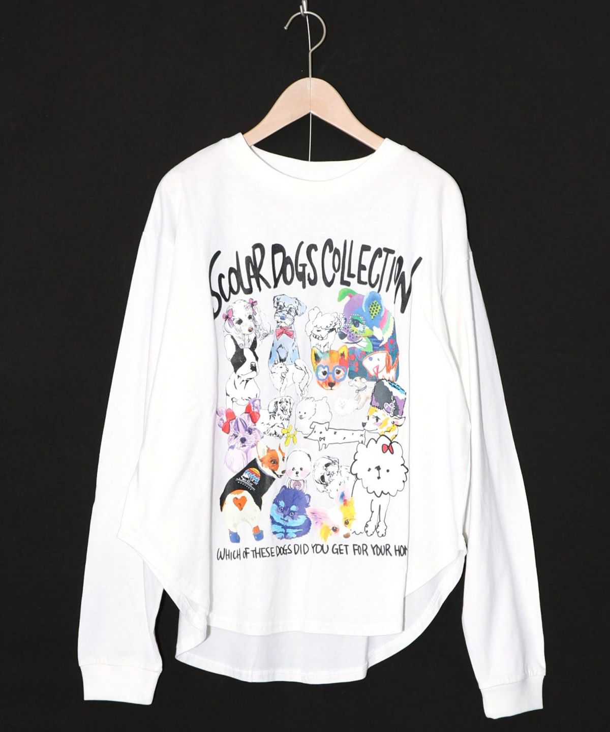 スカラーわんちゃんコレクション柄ロンT-9