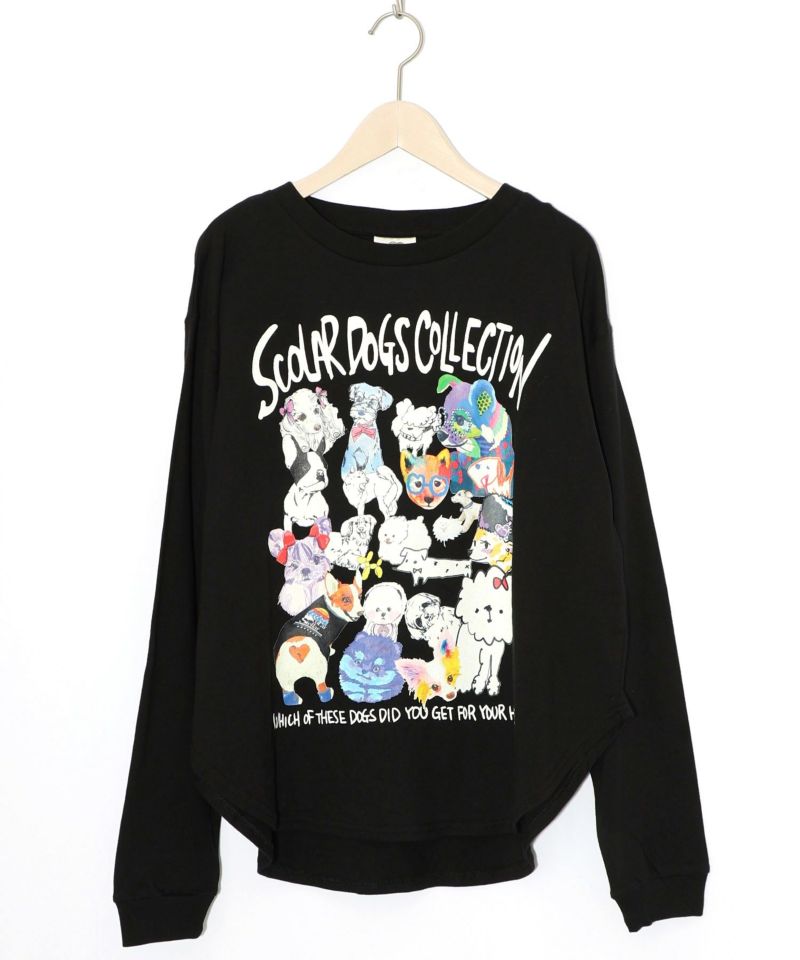 スカラーわんちゃんコレクション柄ロンT-11