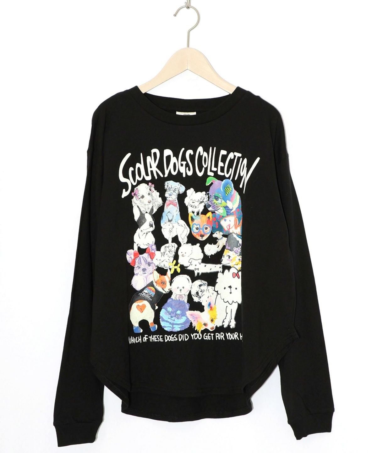 スカラーわんちゃんコレクション柄ロンT-11