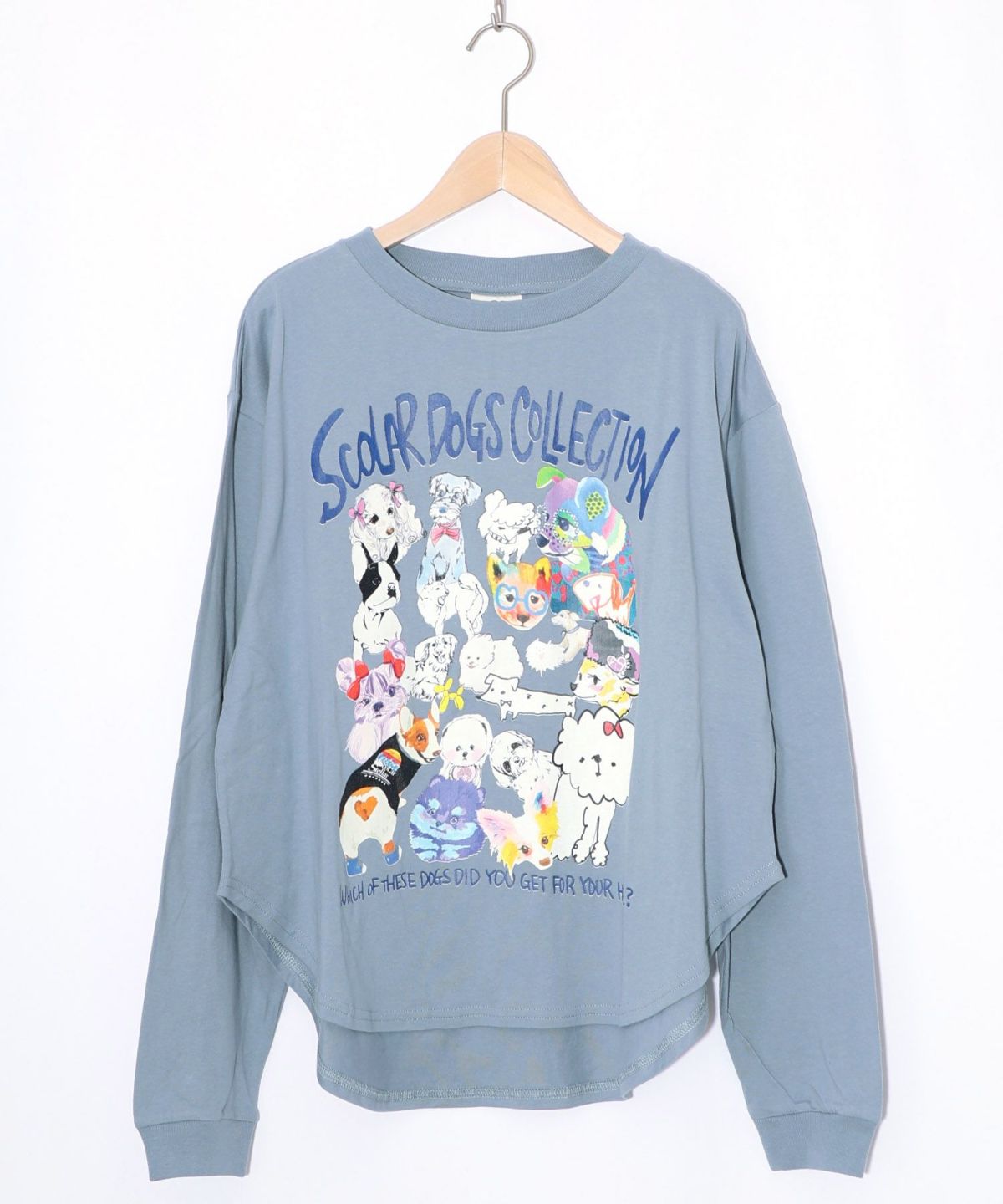 スカラーわんちゃんコレクション柄ロンT-13