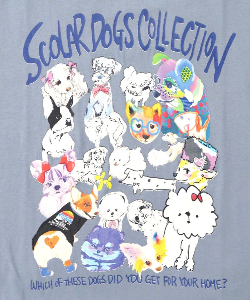 スカラーわんちゃんコレクション柄ロンT-14