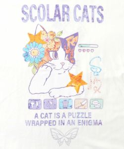 ネコちゃんのデイリールーティン柄ロンT-10