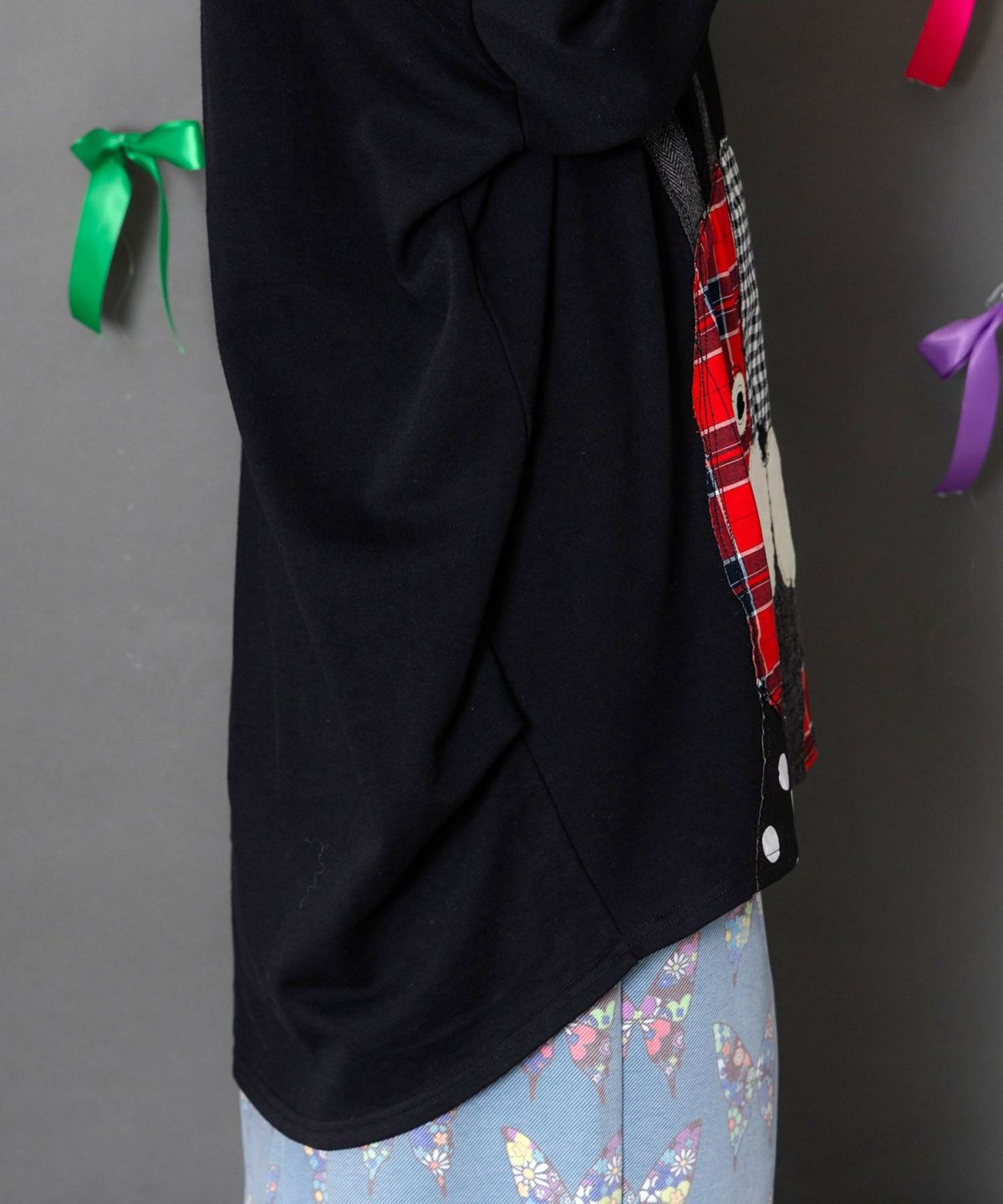 パッチワークラビルアップリケ裏毛プルオーバー-6