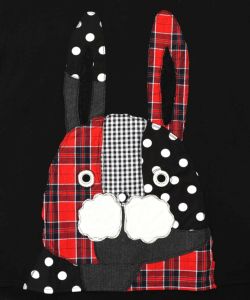 パッチワークラビルアップリケ裏毛プルオーバー-12