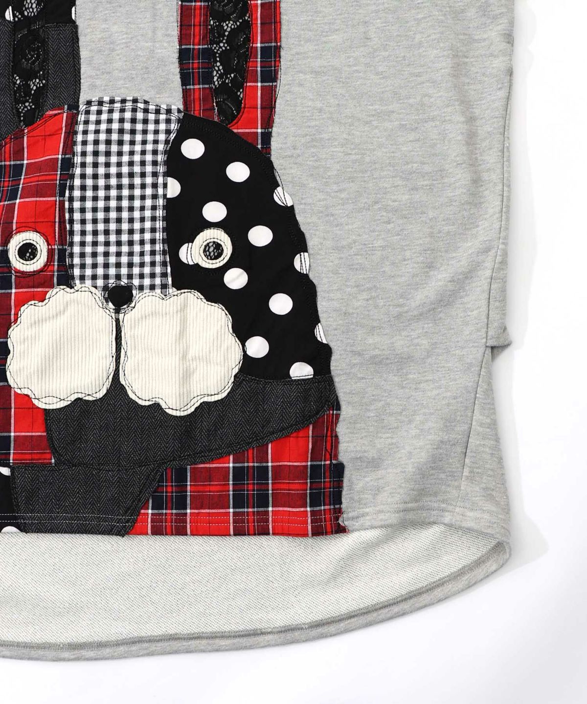 パッチワークラビルアップリケ裏毛プルオーバー-15