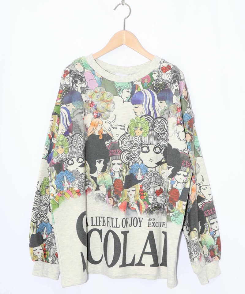 スカラーと女の子がいっぱい裏毛プルオーバー-17