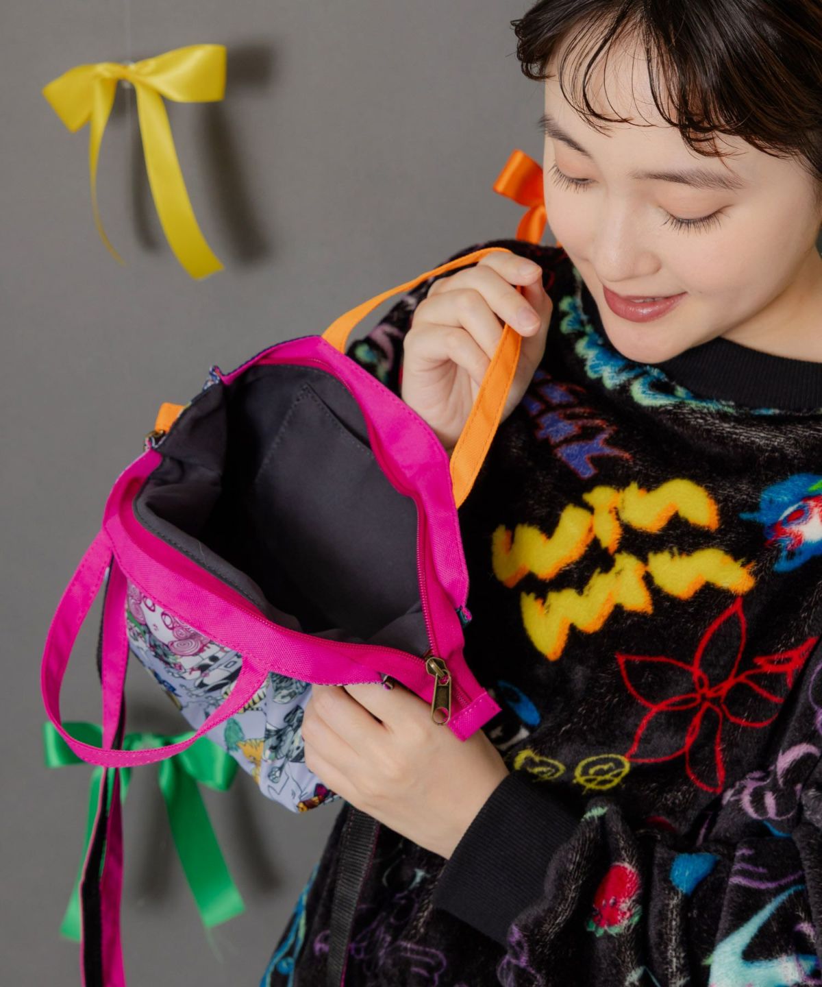 スカラーちゃん両面総柄 配色ミニショルダー-7