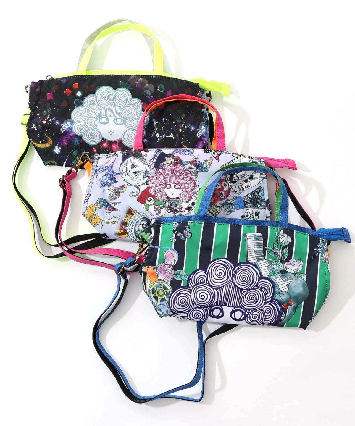 スカラーちゃん両面総柄 配色ミニショルダー-25