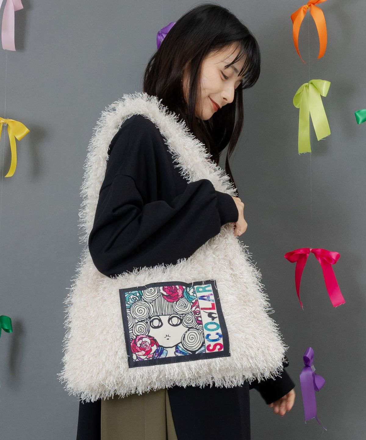 スカラーちゃんのもこもこピレネーショルダーバッグ-1