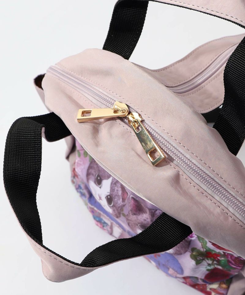 ネコ姉妹の秘密の花園柄 2wayミニリュック-19