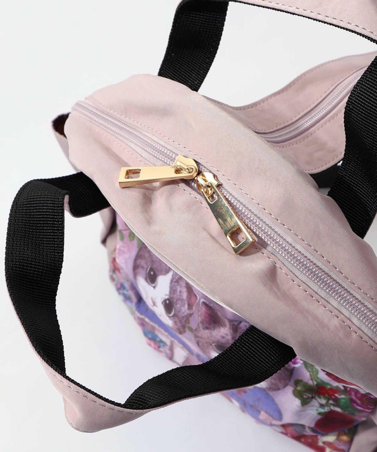 ネコ姉妹の秘密の花園柄 2wayミニリュック-19