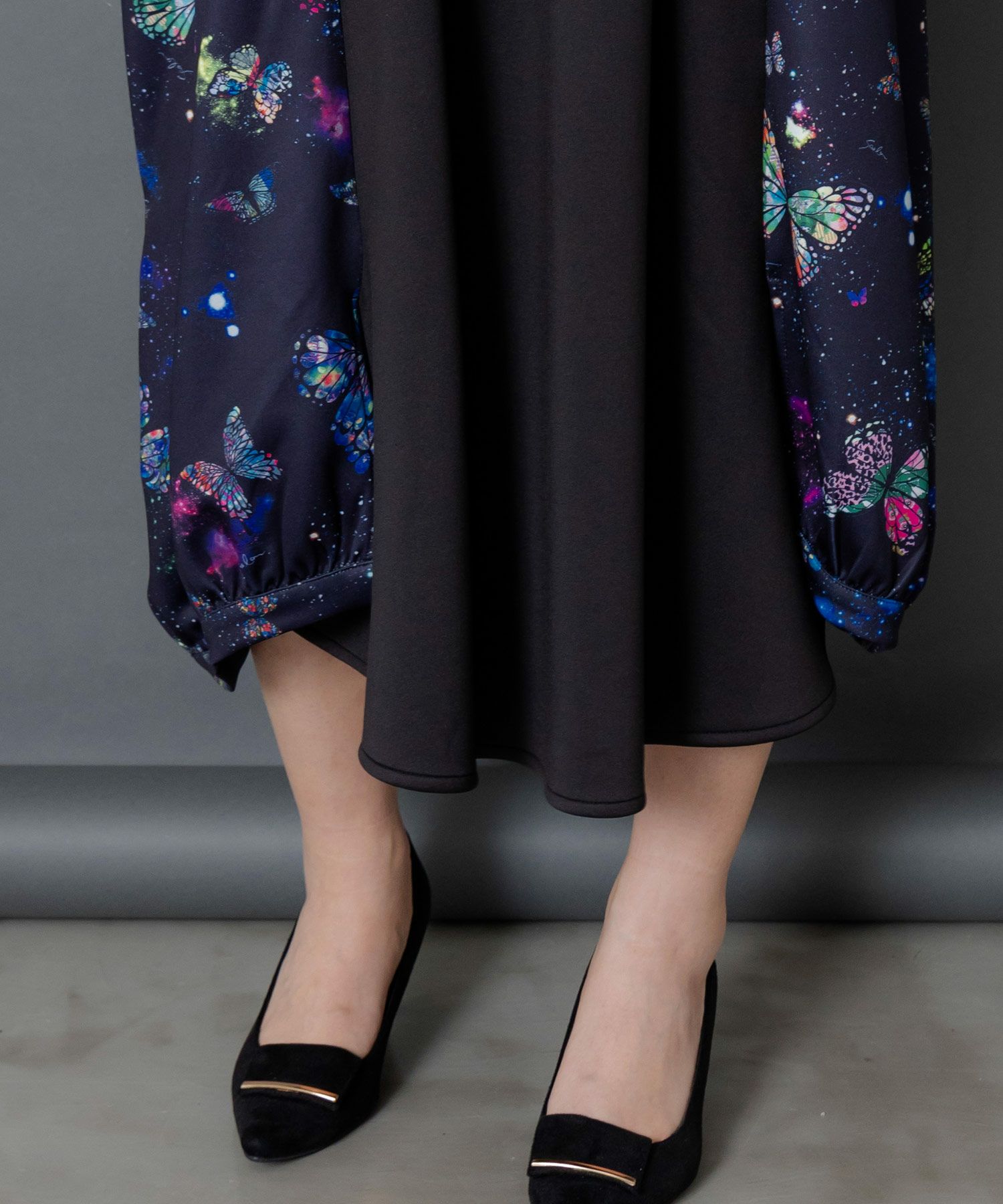 宇宙蝶柄×ジャージ生地 ジャンパースカート-7