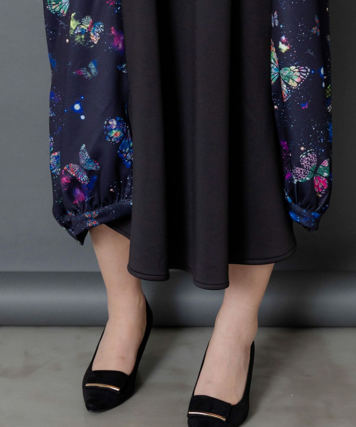 宇宙蝶柄×ジャージ生地 ジャンパースカート-7