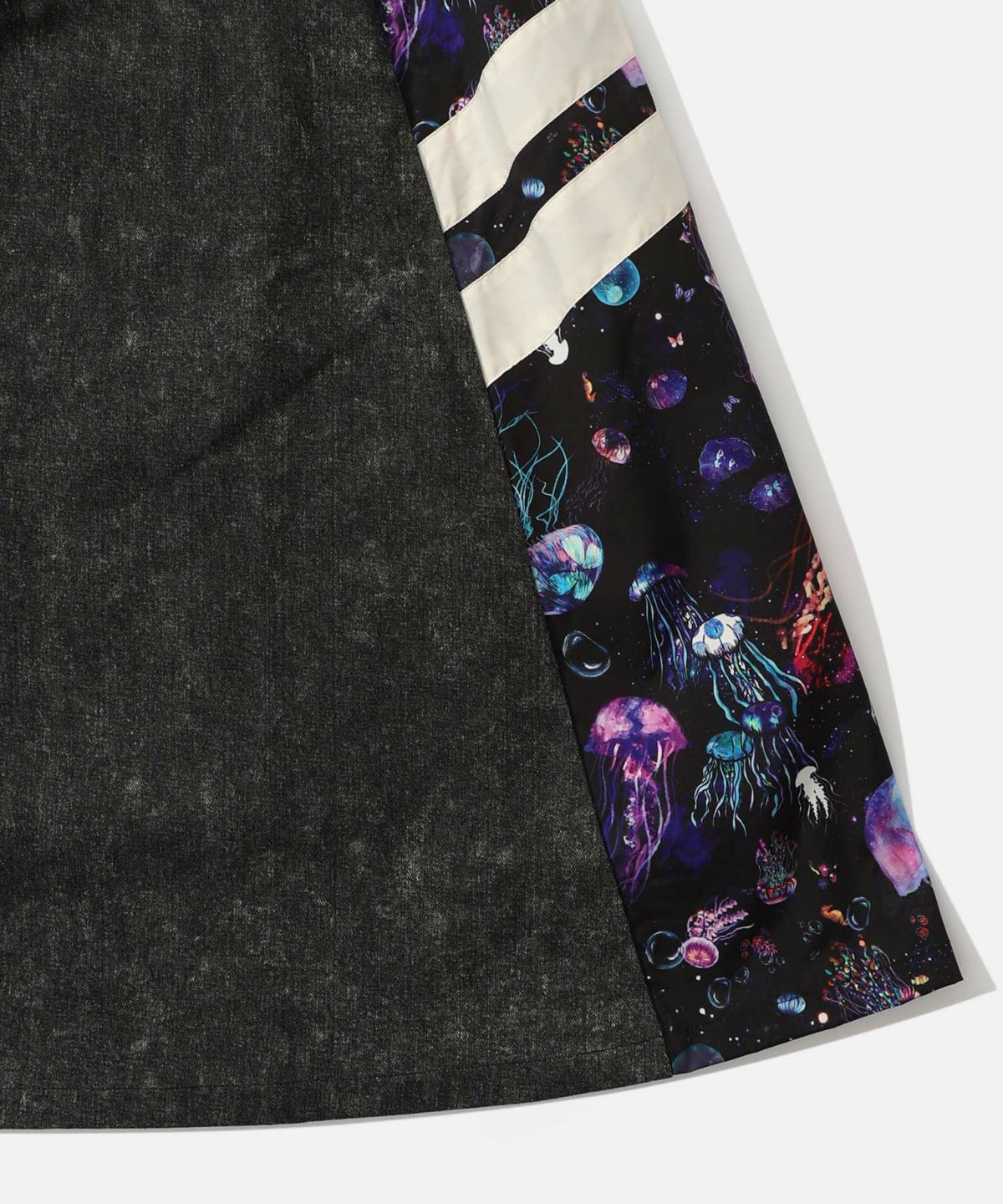 クラゲ柄ナイロン×デニムスカート-23