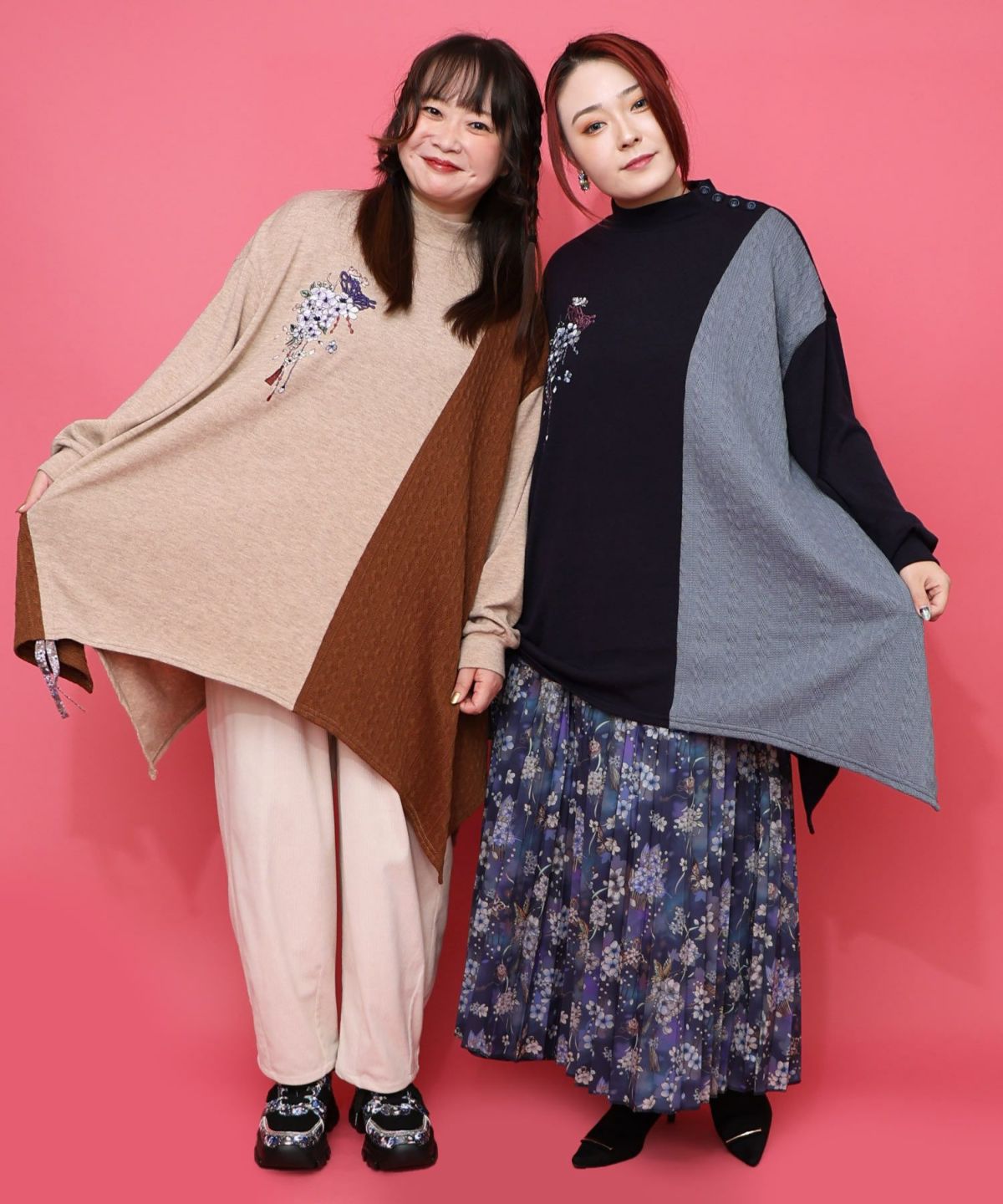 雅結×iS ScoLarコラボ 異素材切替プルオーバー-2