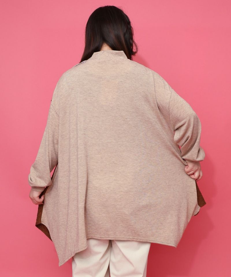 雅結×iS ScoLarコラボ 異素材切替プルオーバー-15