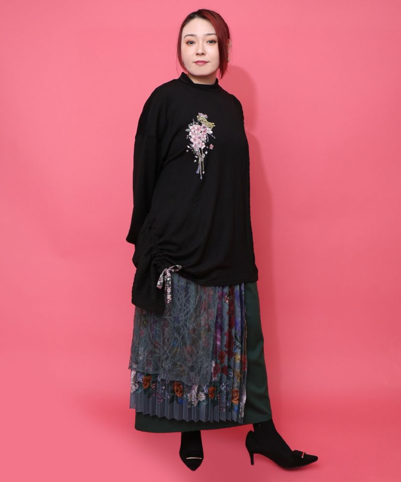 雅結×iS ScoLarコラボ 異素材切替プルオーバー-19