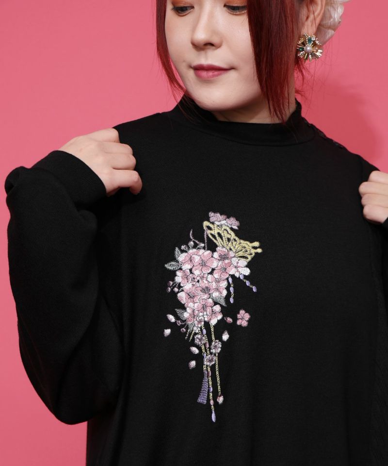 雅結×iS ScoLarコラボ 異素材切替プルオーバー-20