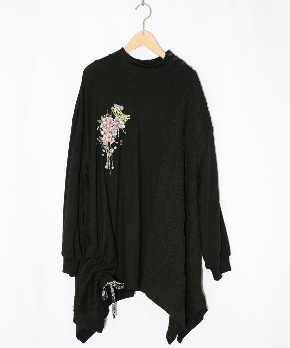 雅結×iS ScoLarコラボ 異素材切替プルオーバー-23