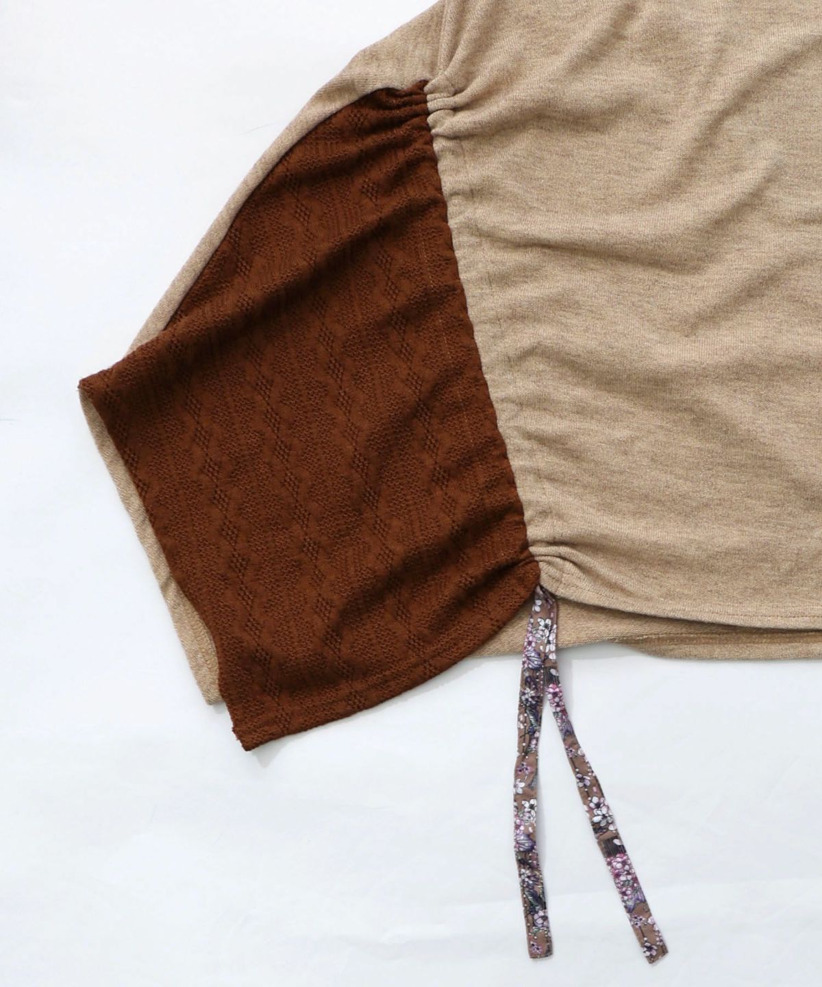 雅結×iS ScoLarコラボ 異素材切替プルオーバー-30