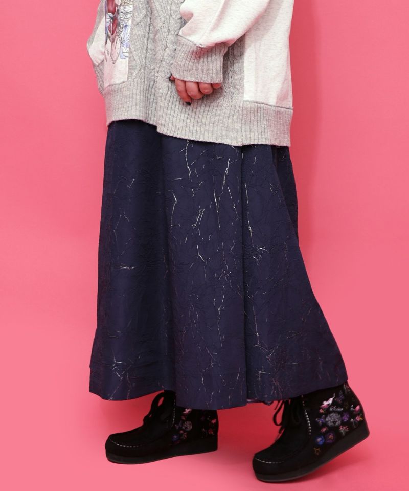 雅結×iS ScoLarコラボ 花蝶リバーシブルスカート-10