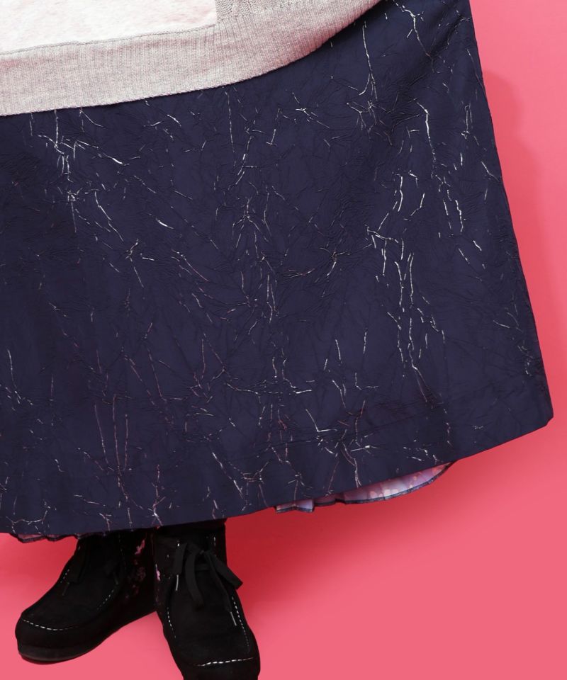 雅結×iS ScoLarコラボ 花蝶リバーシブルスカート-12