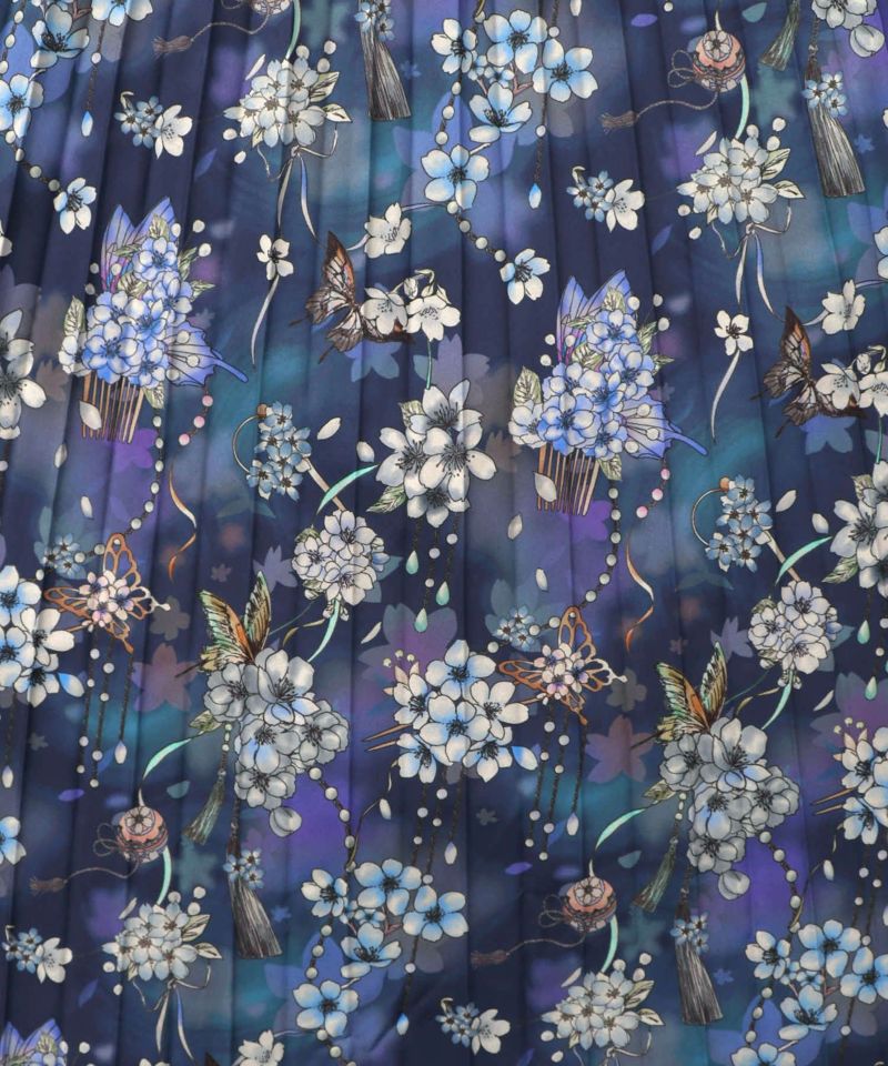 雅結×iS ScoLarコラボ 花蝶リバーシブルスカート-27