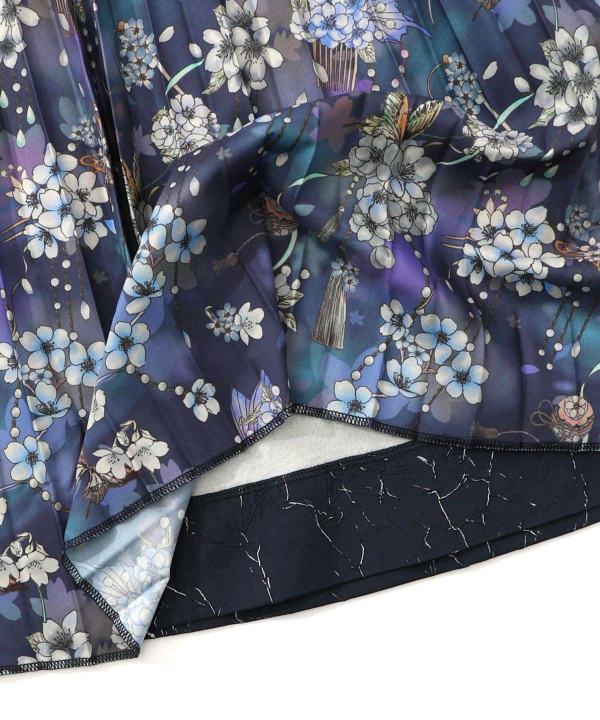 雅結×iS ScoLarコラボ 花蝶リバーシブルスカート-30