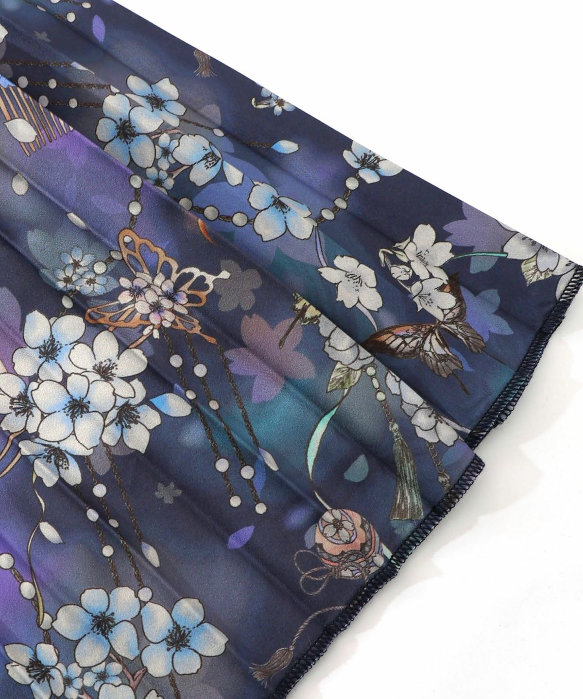 雅結×iS ScoLarコラボ 花蝶リバーシブルスカート-31