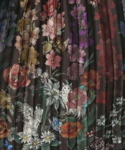 チュールスカート×花柄×プリーツスカート-11