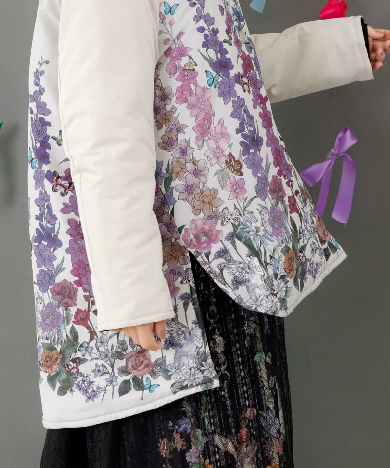 花柄orキルティング リバーシブルブルゾン-6