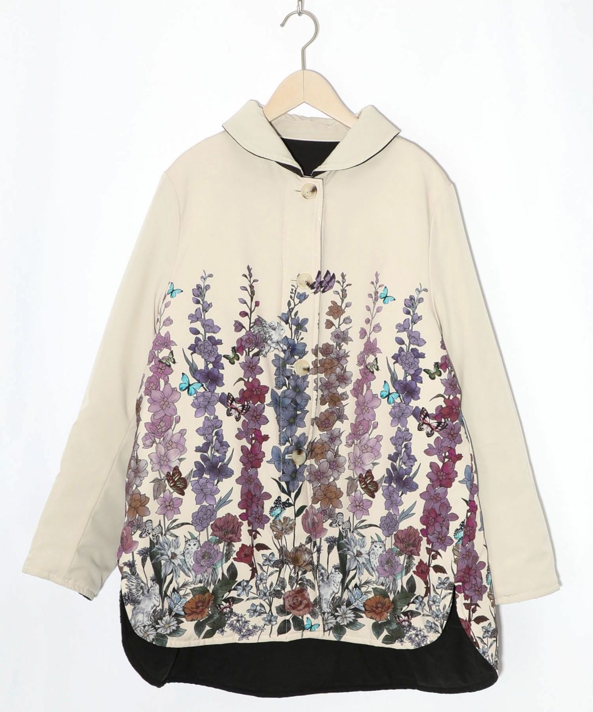 花柄orキルティング リバーシブルブルゾン-14