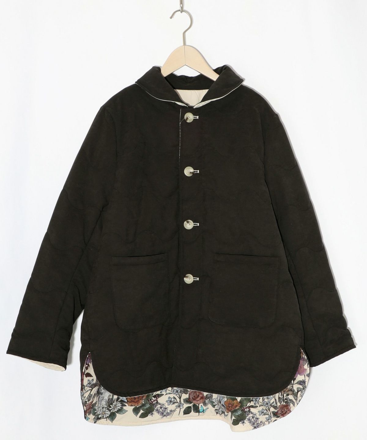 花柄orキルティング リバーシブルブルゾン-15