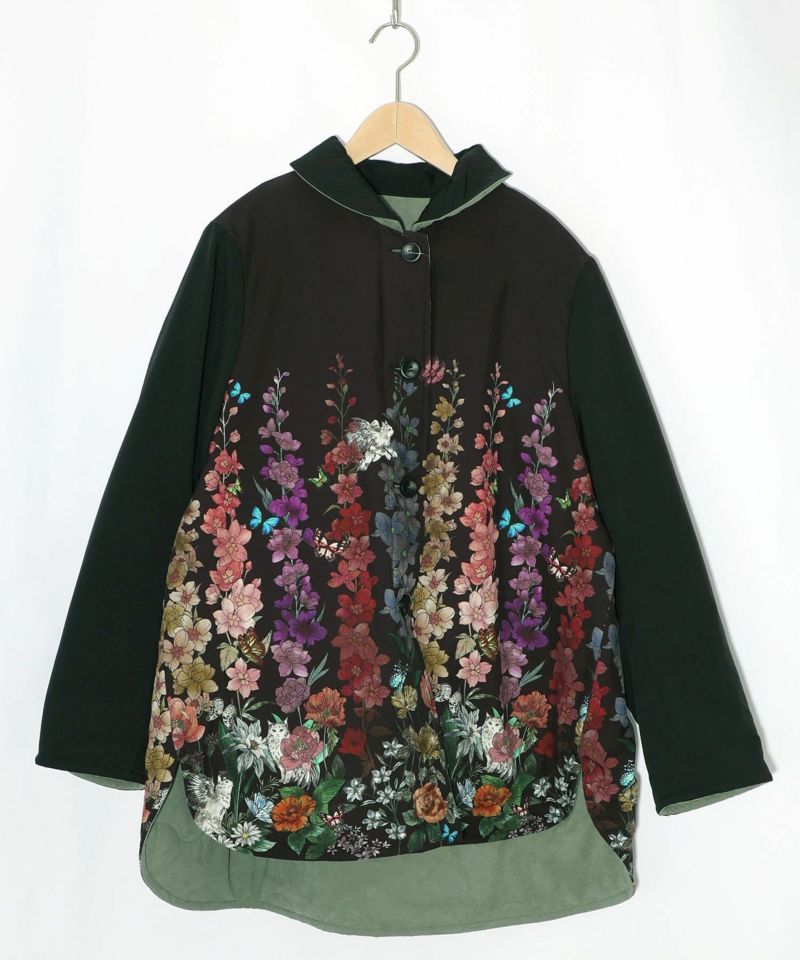 花柄orキルティング リバーシブルブルゾン-17