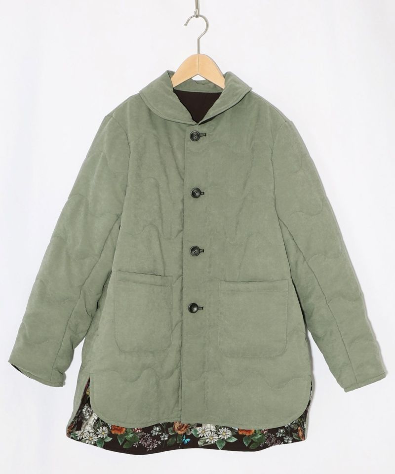 花柄orキルティング リバーシブルブルゾン-18