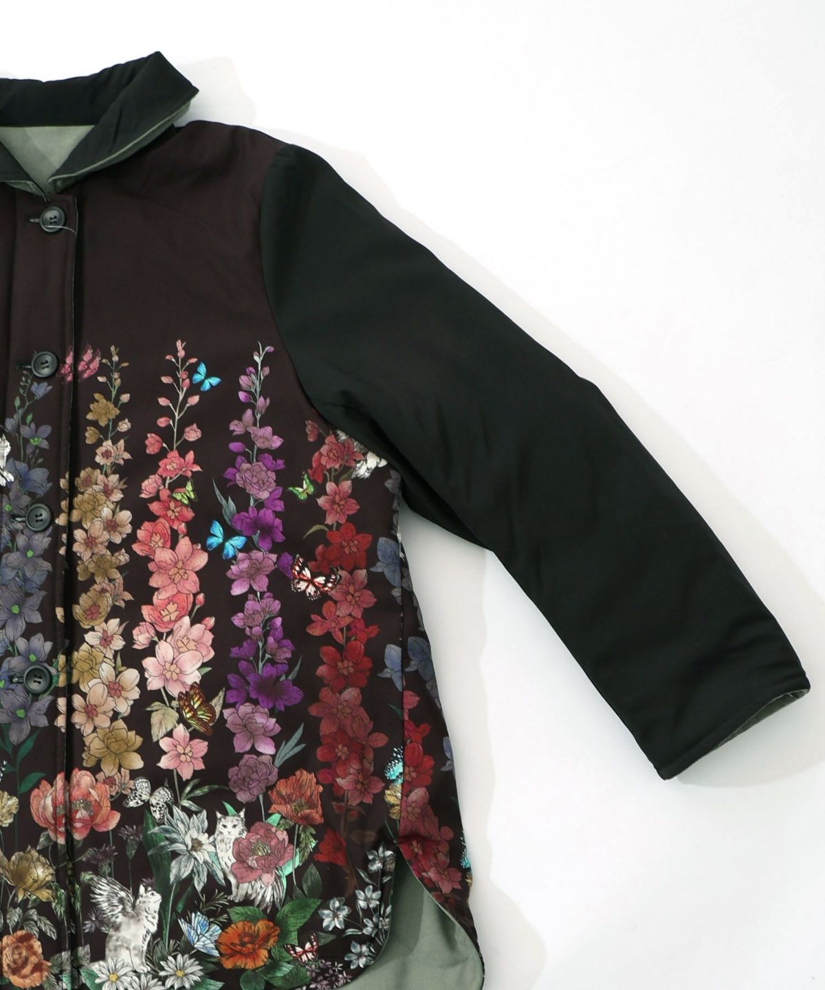 花柄orキルティング リバーシブルブルゾン-21