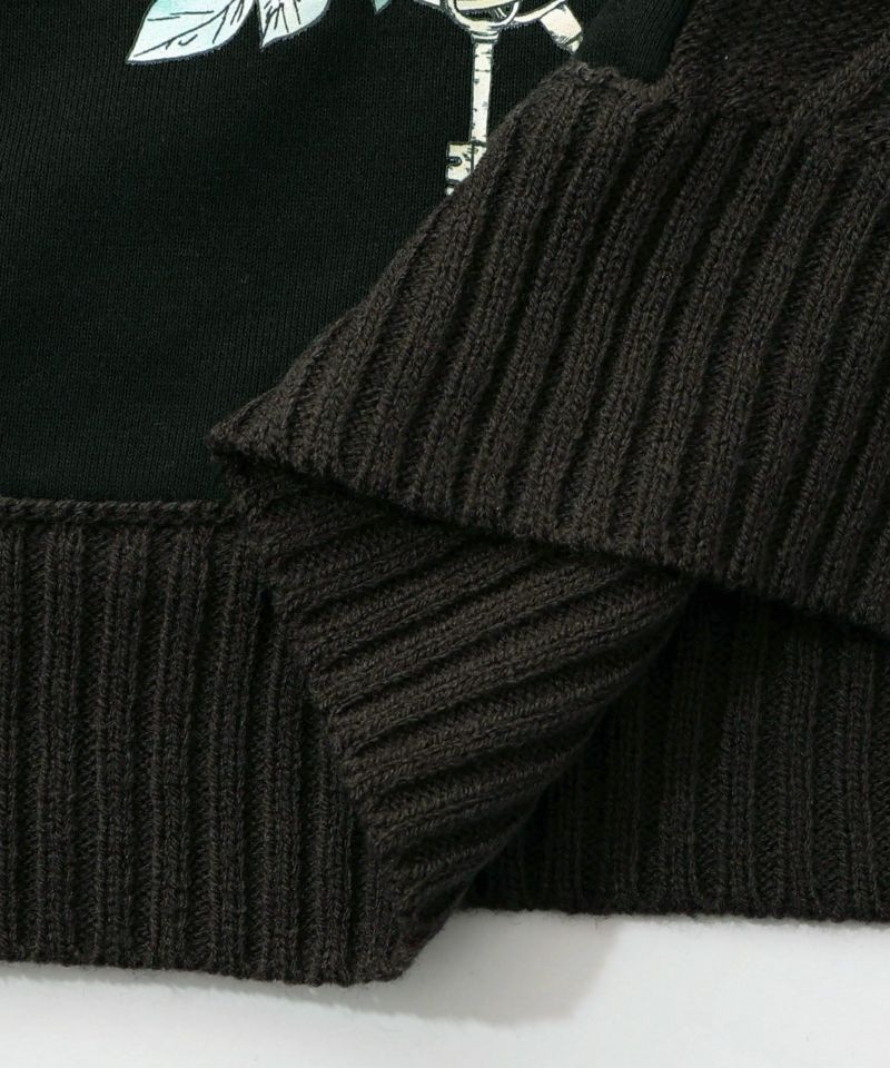 童話風プリント異素材切替プルオーバー-17