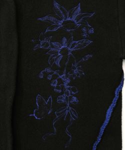 553285：花刺繍バイカラーニットカーディガンの通販-ScoLar