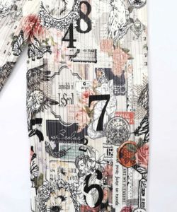 花柄ラベルプリーツパンツ-13