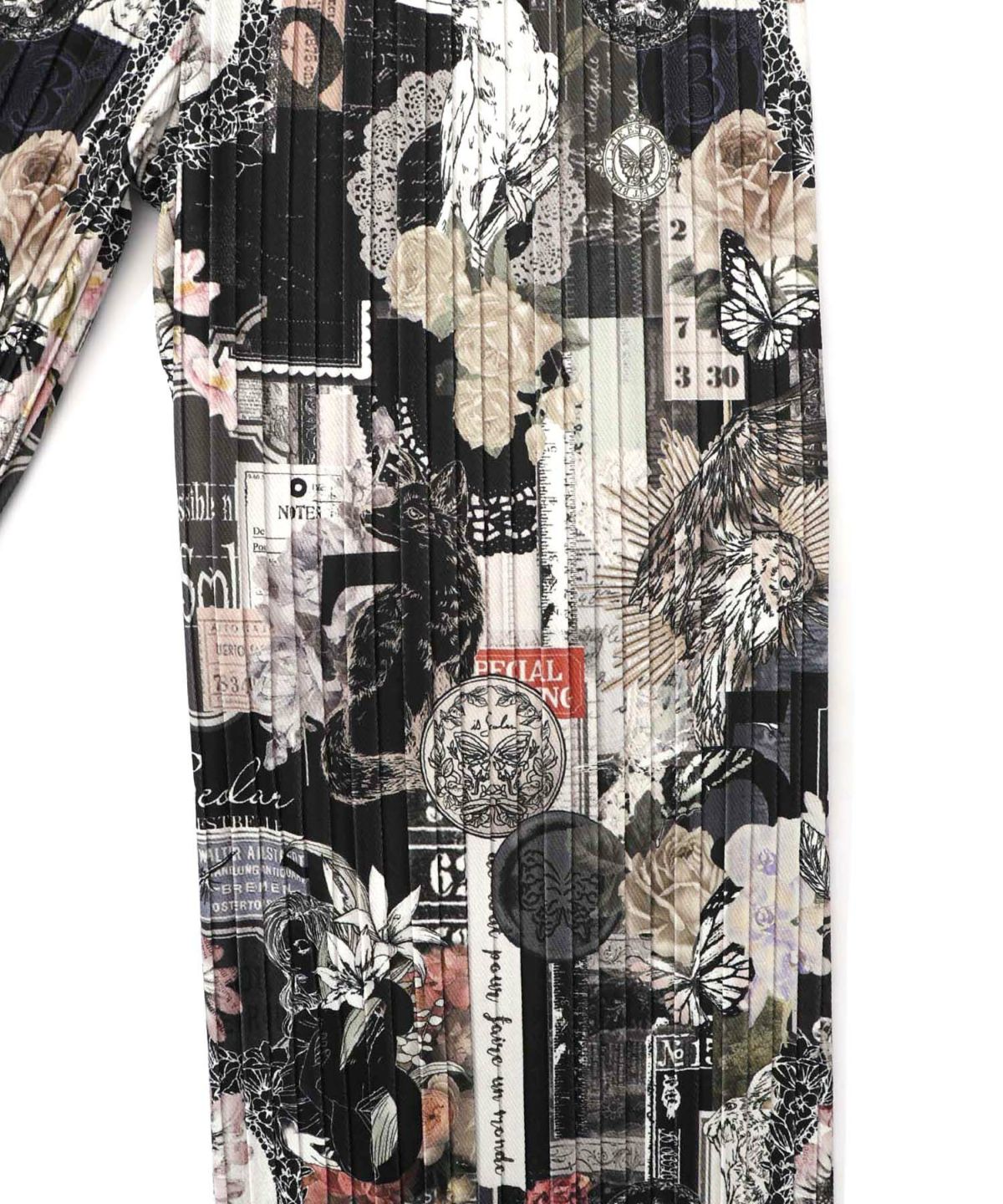 花柄ラベルプリーツパンツ-15