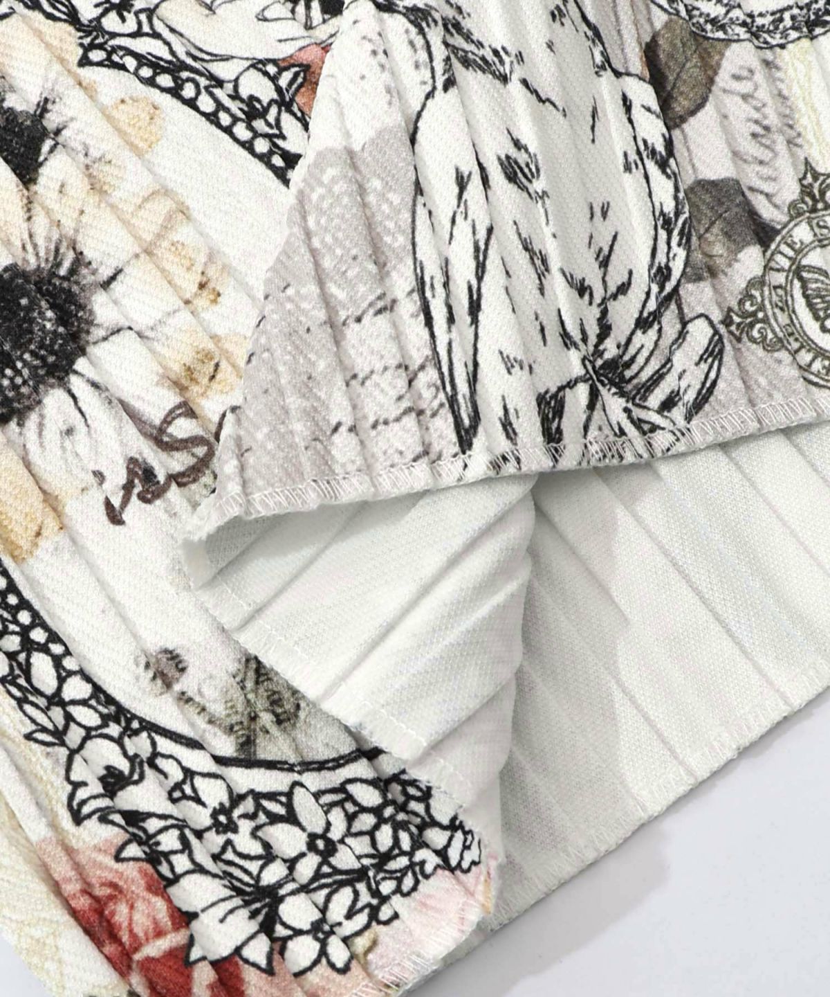 花柄ラベルプリーツパンツ-18