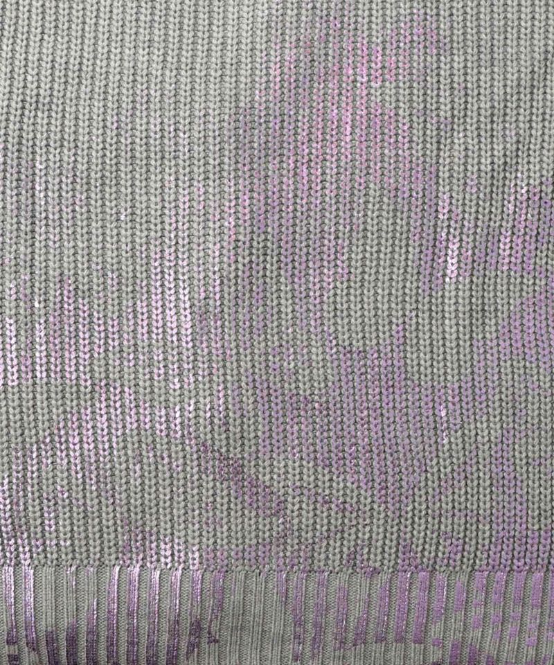 蝶柄箔プリントニットカーディガン-11