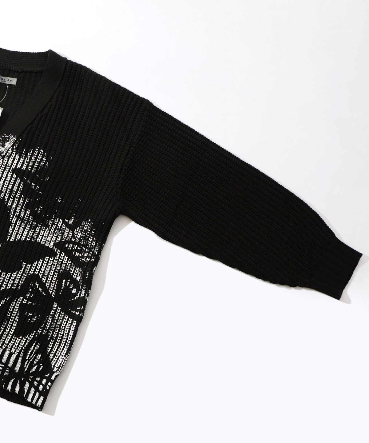 蝶柄箔プリントニットカーディガン-17