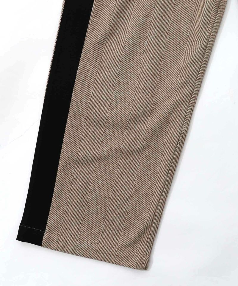 異素材切替×花束刺繍パンツ-17